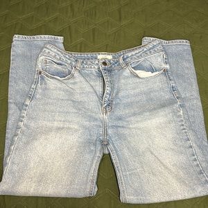 light wash straight leg pants